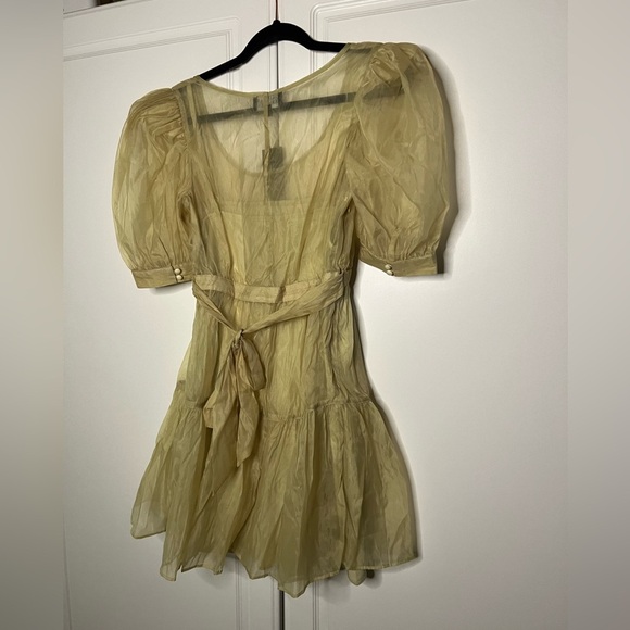 NWT Danielle Bernstein Sheer Organza Puff Sleeve Mini - Picture 9 of 12